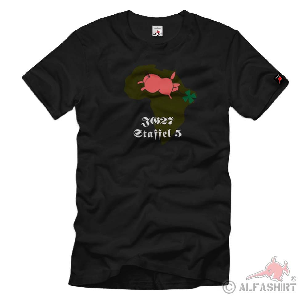 5./JG27 5.Staffel Jagdgeschwader 27 deutsche Luftwaffe WK 2 Wappen T Shirt #1782