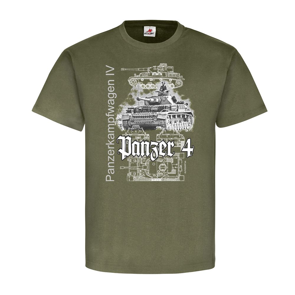 Panzerkampfwagen IV Panzer-4 PzKpfw-IV Bild Zeichnung Kommandant T-Shirt #20675