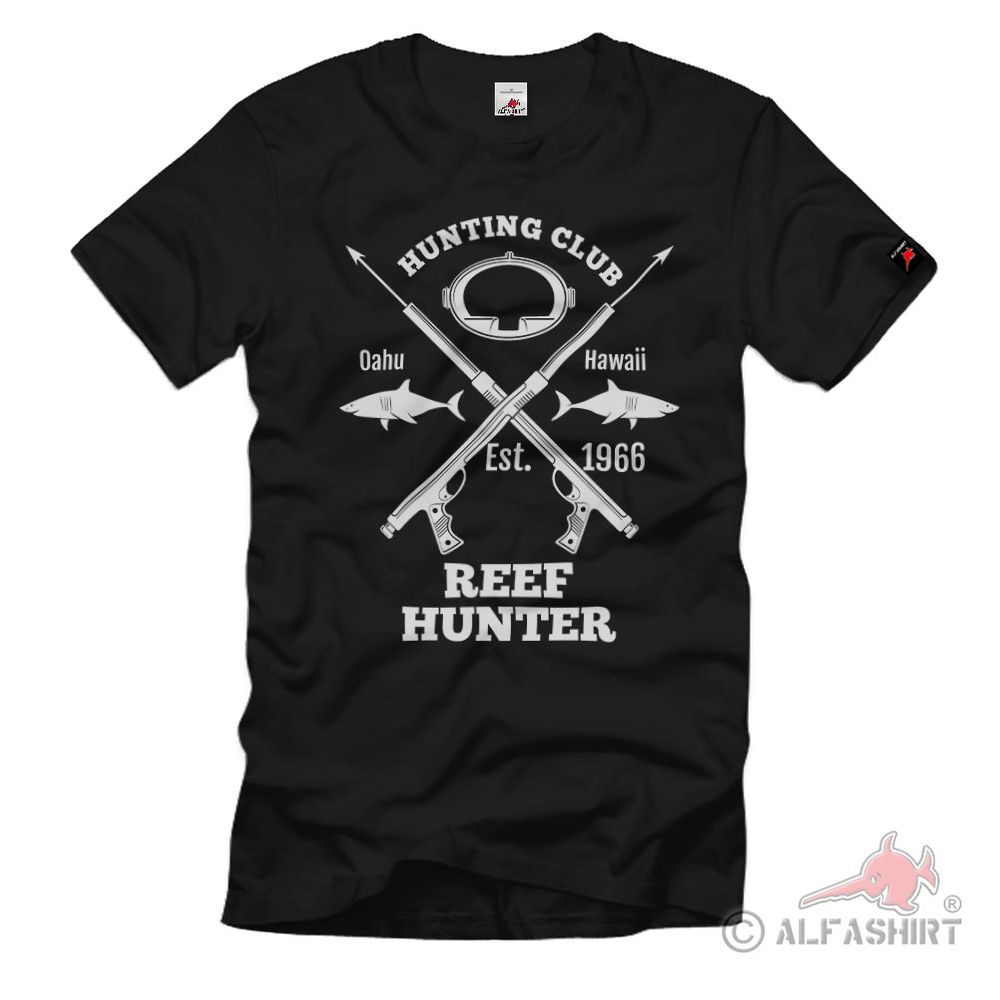 Reef Hunter Riff Jäger tauchen florida Südstachelrochen Hobby T-Shirt#35015
