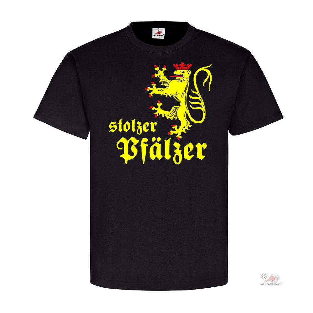 stolzer Pfälzer Wappen Pfalz RP Löwe Emblem Einwohner - T Shirt # 18314