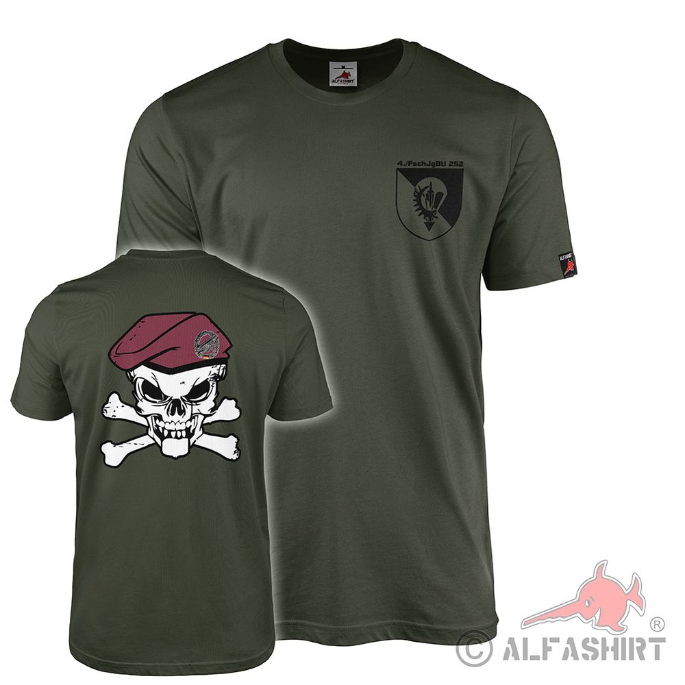 4 FschJgBtl 252 Totenkopf Nagold Paratrooper Battalion T-Shirt #42214