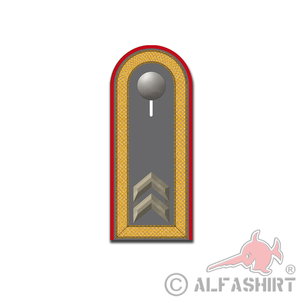 Aufkleber Oberfeldwebel Schulterklappe Bundeswehr Dienstgrad Rang 10x4cm #A5421