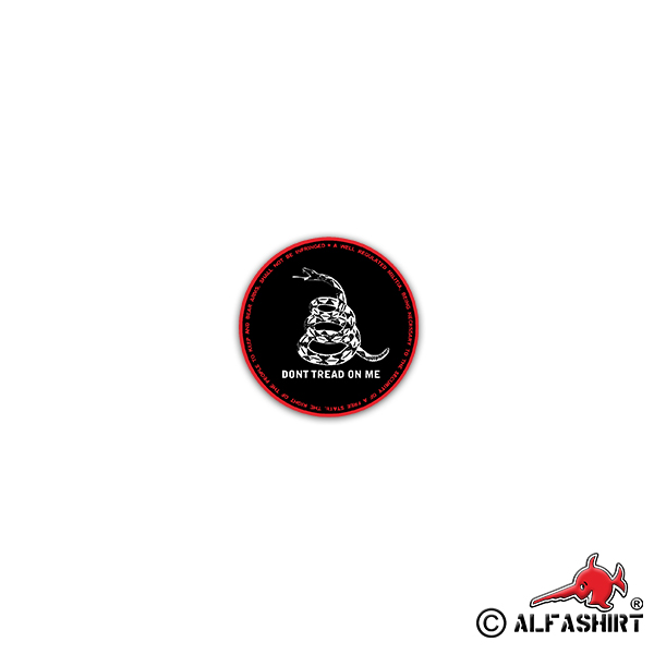 Gadsden Flag Warning Security 7x7cm A2397 Gadsden Flag Warning Security 7x7cm A2397