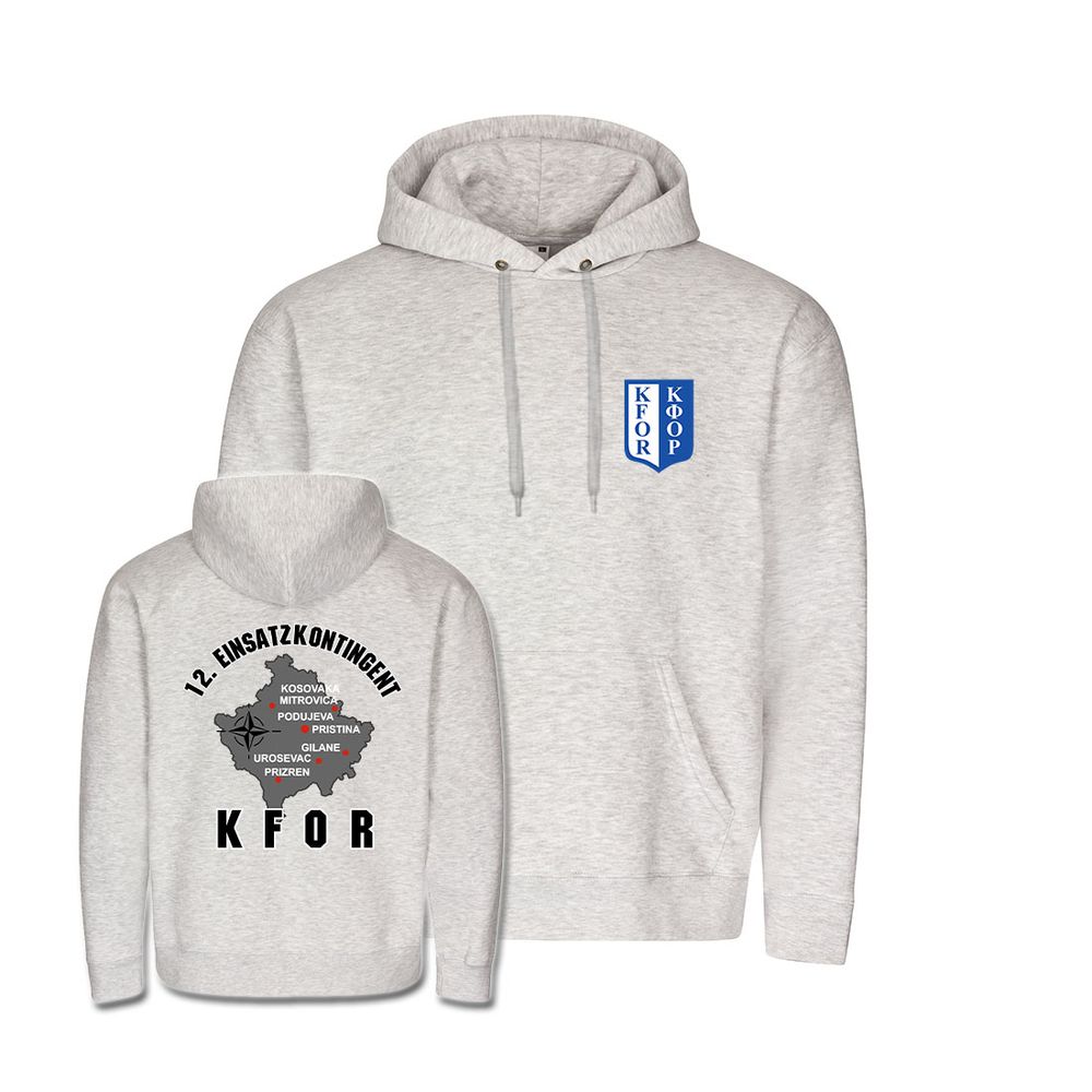 Hoodie 12 Einsatzkontingent KFOR Kosovo Nato Einsatz Balkan T-Shirt#35859