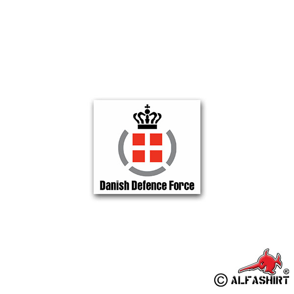 Aufkleber/Sticker Danish Defence Force Dänemark Forsvaret Militär 8x7cm A2638