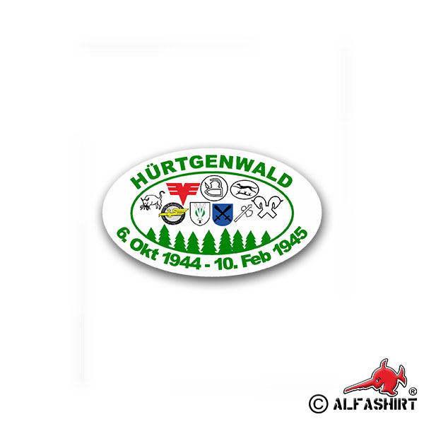 Sticker Hürtgenwald October 1944 Germany Unit 12x7cm A1804