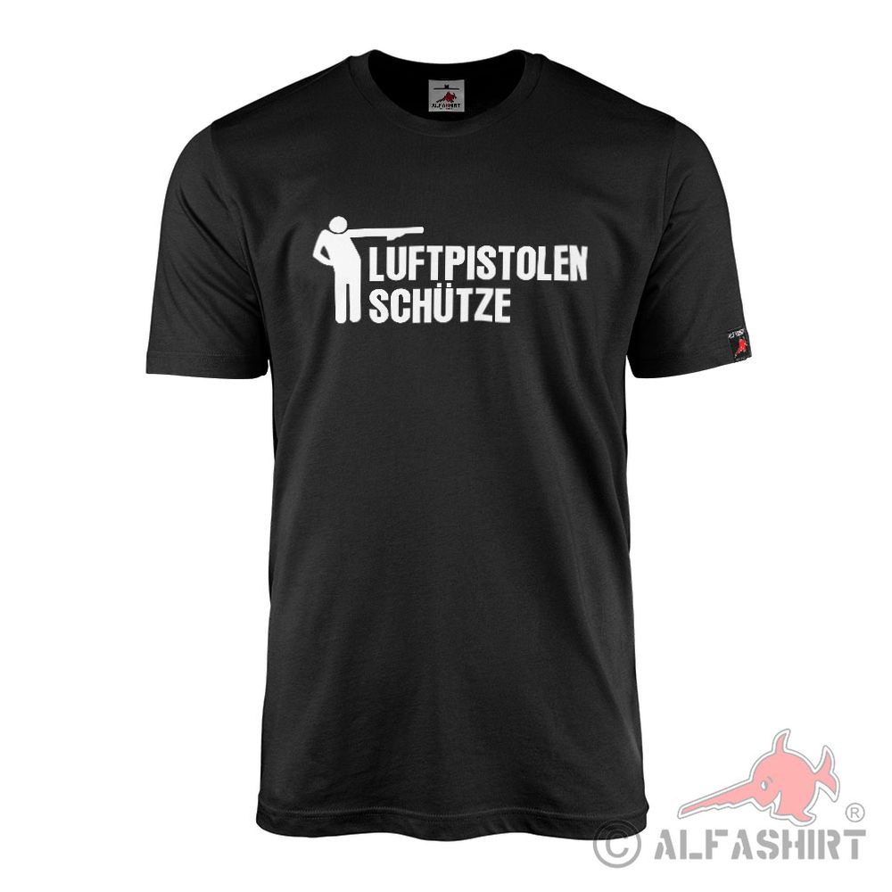 T-Shirt Luftpistole Schütze Schießsport Luftpistolenschießen Zielscheibe #43740