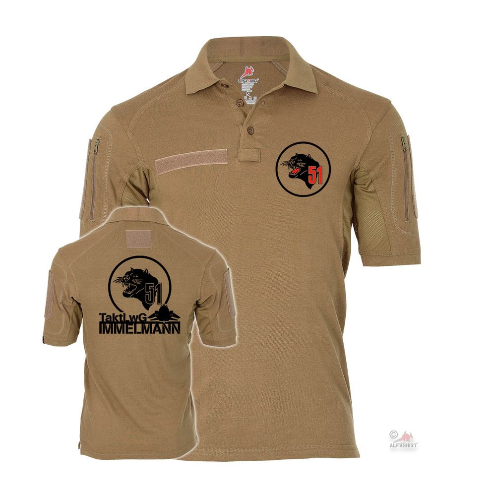 Tactical Polo Alfa Luftwaffe Squadron 51 Immelmann TaktLwg Crest # 31520 Tactical Polo Alfa Luftwaffe Squadron 51 Immelmann TaktLwg Crest # 31520