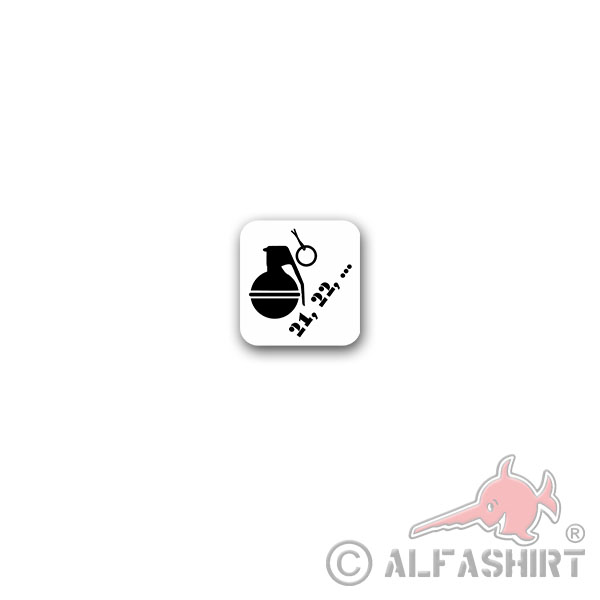 Sticker Hand Grenades 21 22 HGr HG grenade charge 7x7cm A3462