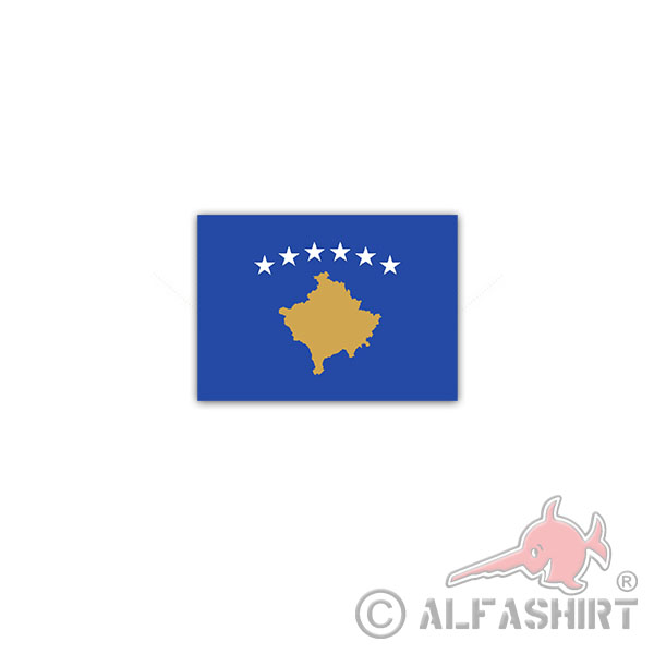 Sticker Kosovo Flag Republic of Kosova Southeastern Europe Home 10x7cm A2952