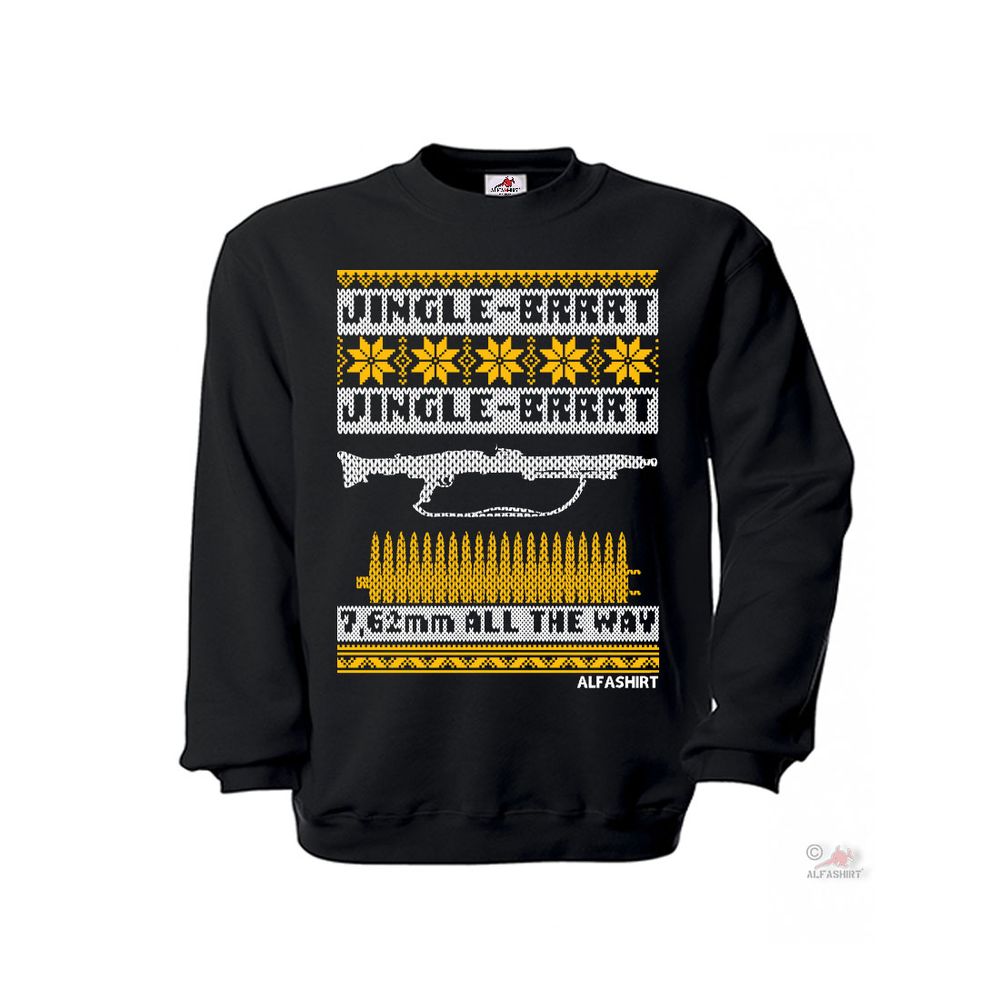 Jingle Brrt 7,62 mm all the way MG3 Bundeswehr XMAS Weihnachten Pullover #27373