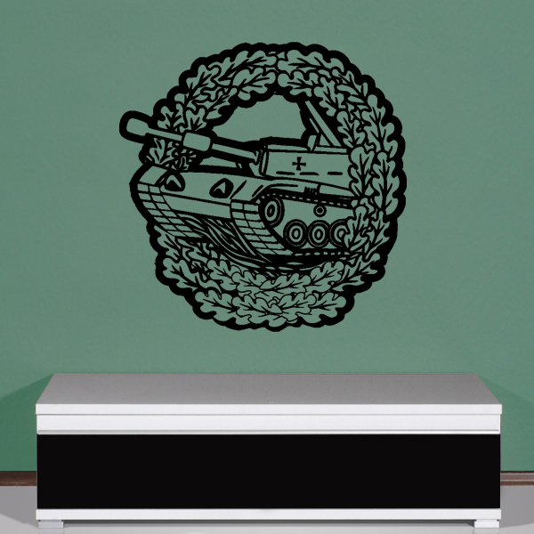 Panzertruppe Panzer Bundeswehr Beret Beret Badge 45x45 cm Wall Decal # 4682