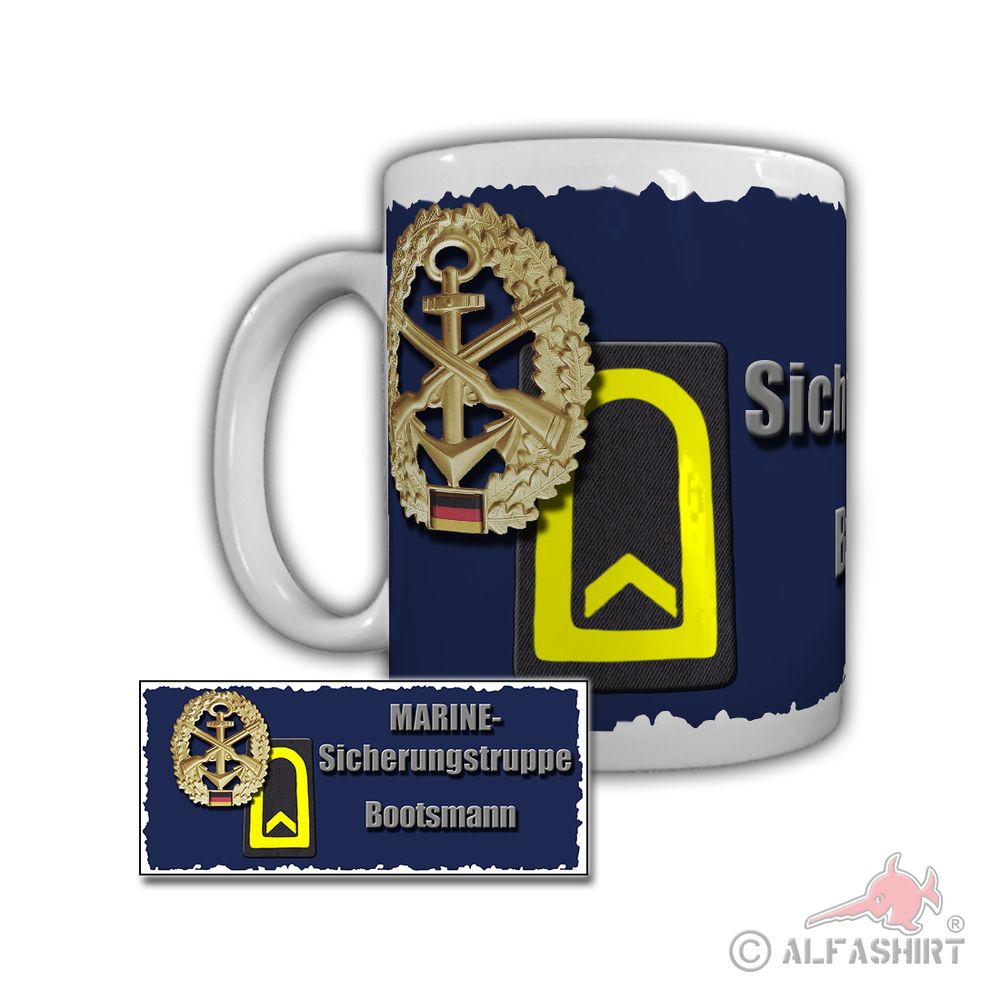 Tasse Marine Sicherungstruppe Bootsmann Schnelles Minensuchboot Bundeswehr#29328