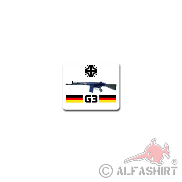 G3 Sticker Assault Rifle Gun German Army BW 8x7cm # A3725