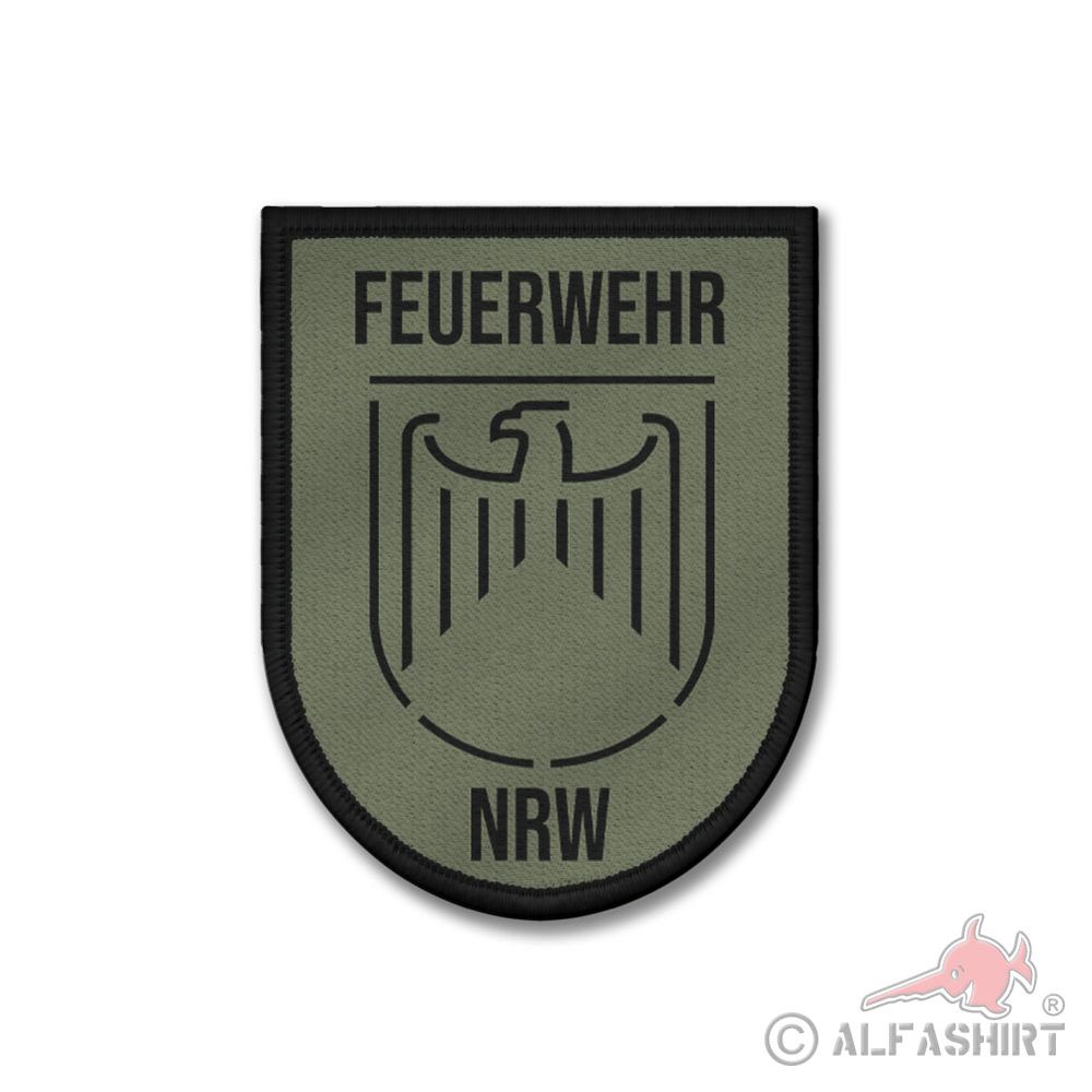 Patch Fire Department Fire Emergency NRW Eagle Rescue Service Camouflage Colors Olive #42659