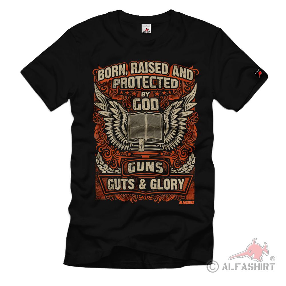 Gun Control Born Raised Protected Mut T-Shirt #32414