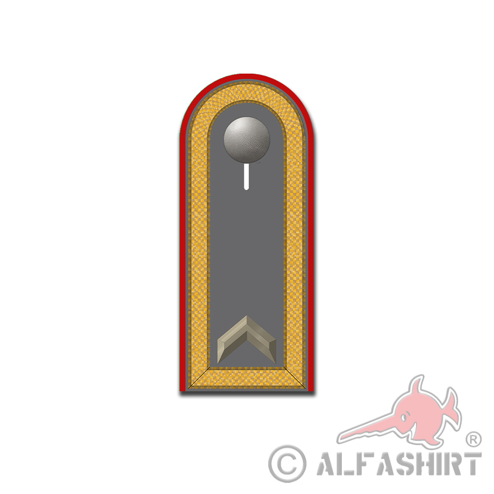 Aufkleber Feldwebel Schulterklappe Bundeswehr Dienstgrad Rang 10x4cm #A5420