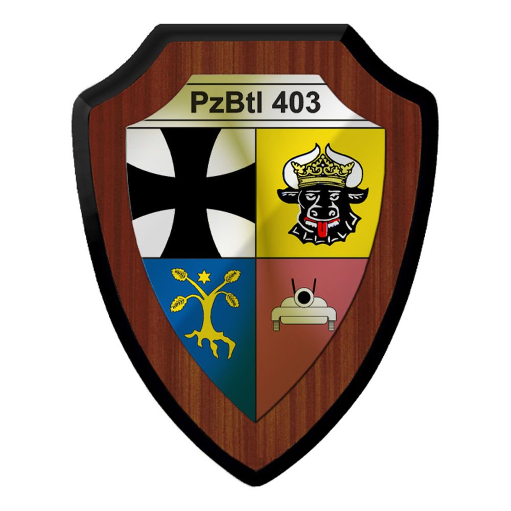 Wappenschild / Wandschild - PzBtl403 Panzerbataillon 403 Panzer Leopard #9618