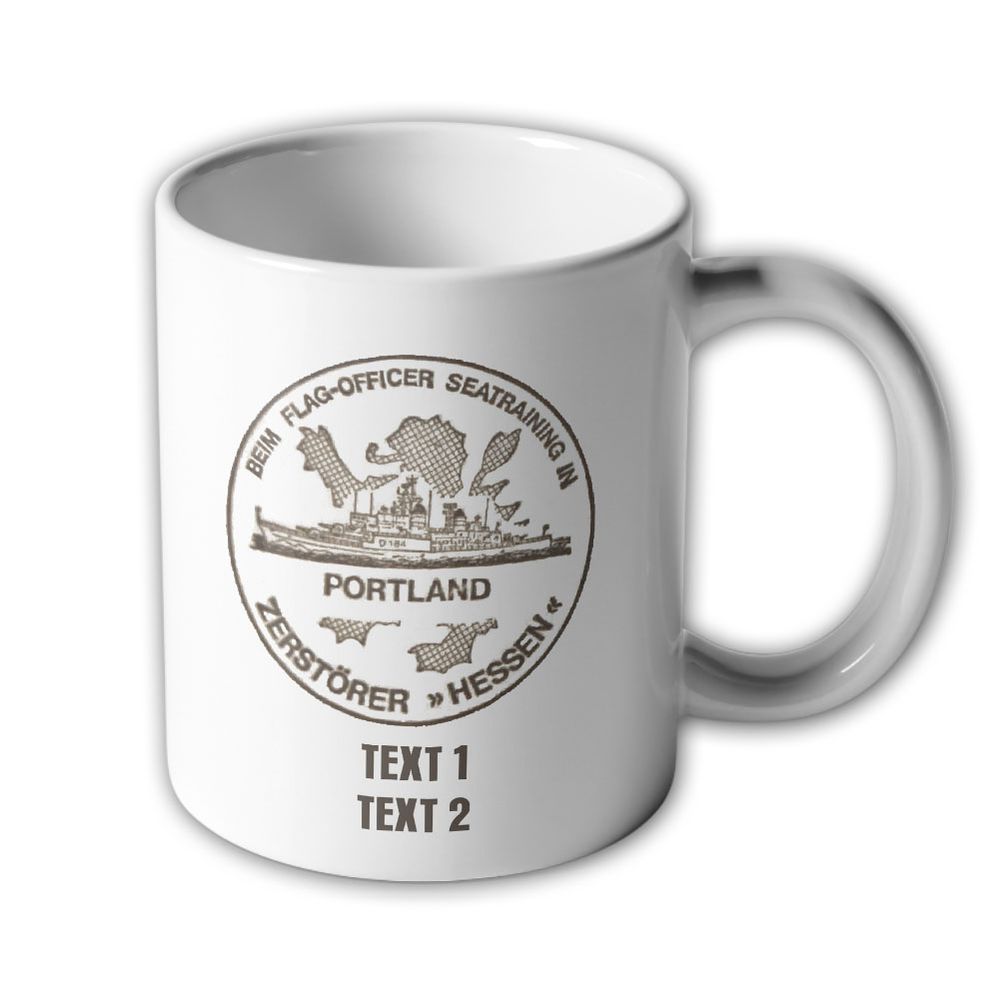 Tasse personalisierbar Flag-Officer Flaggoffizier Training FOST Portland #48071
