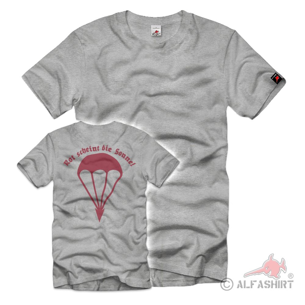 Rot Scheint Die Sonne-Deutsche Fallschirmjäger Bundeswehr 273 T-Shirt#39809