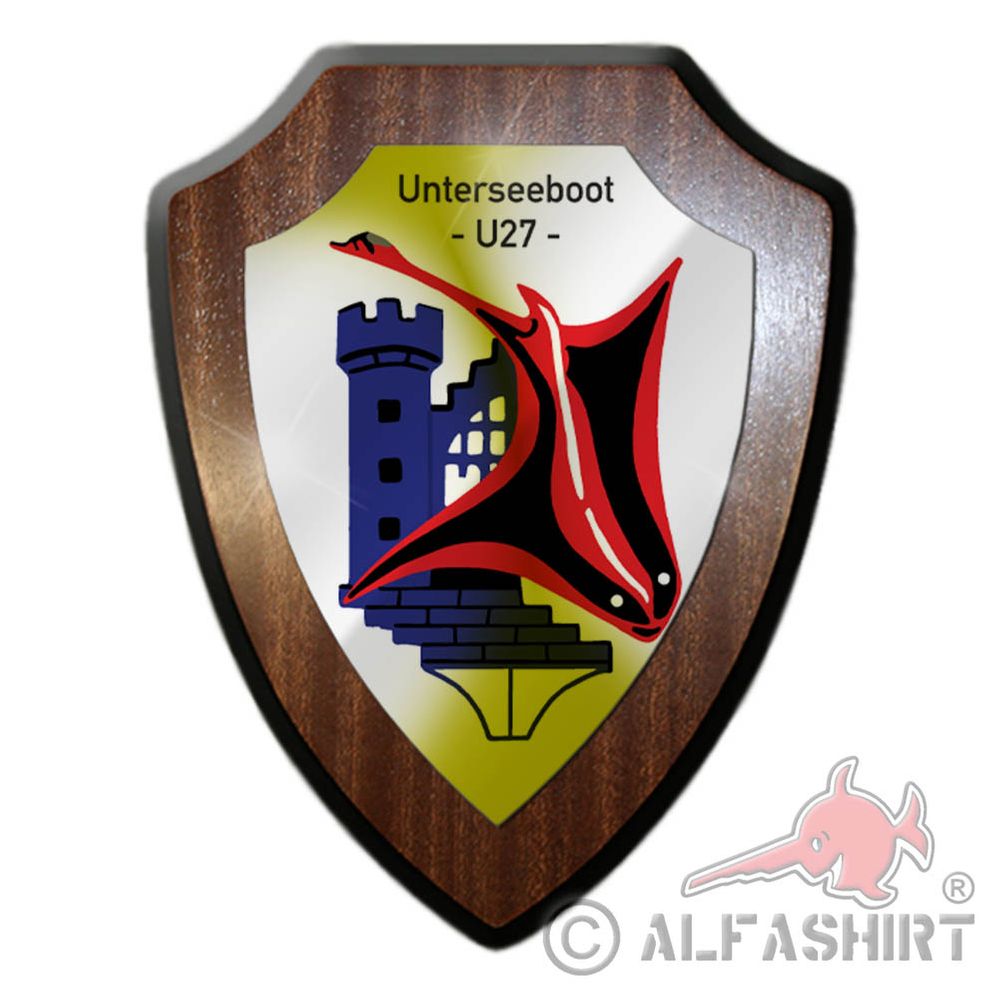 Wappenschild Unterseeboot U27 Bundeswehr Marine Rochen U-Boot-Klasse 206 #36554