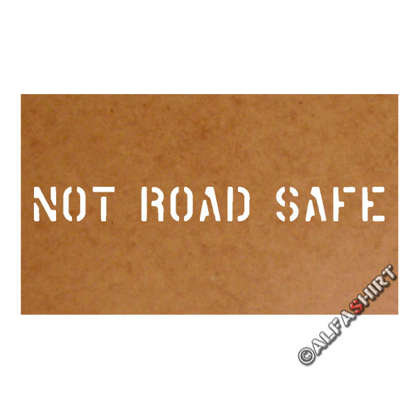 not road safe US Army stencil oil board painting template 2,5x25cm # 15218