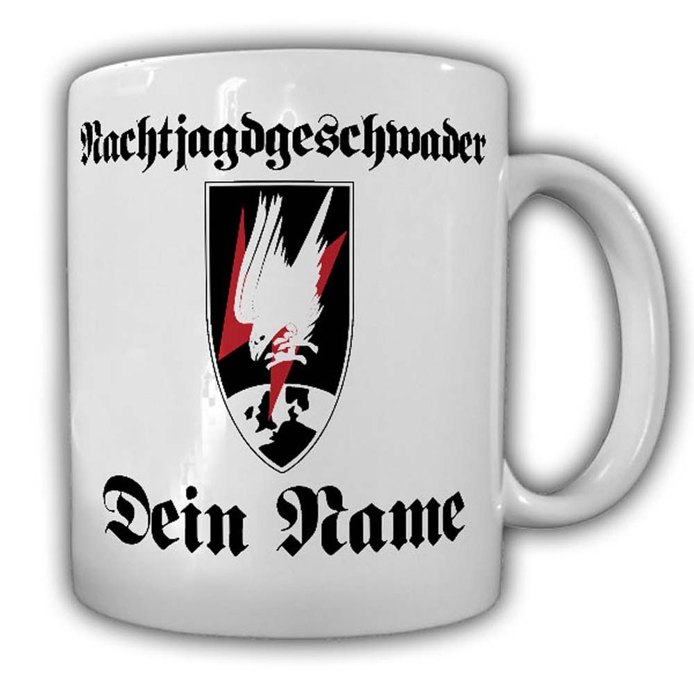Tasse Nachtjagtgeschwader mit DEINEM NAMEN Luftwaffe Wappen Abzeichen #24670