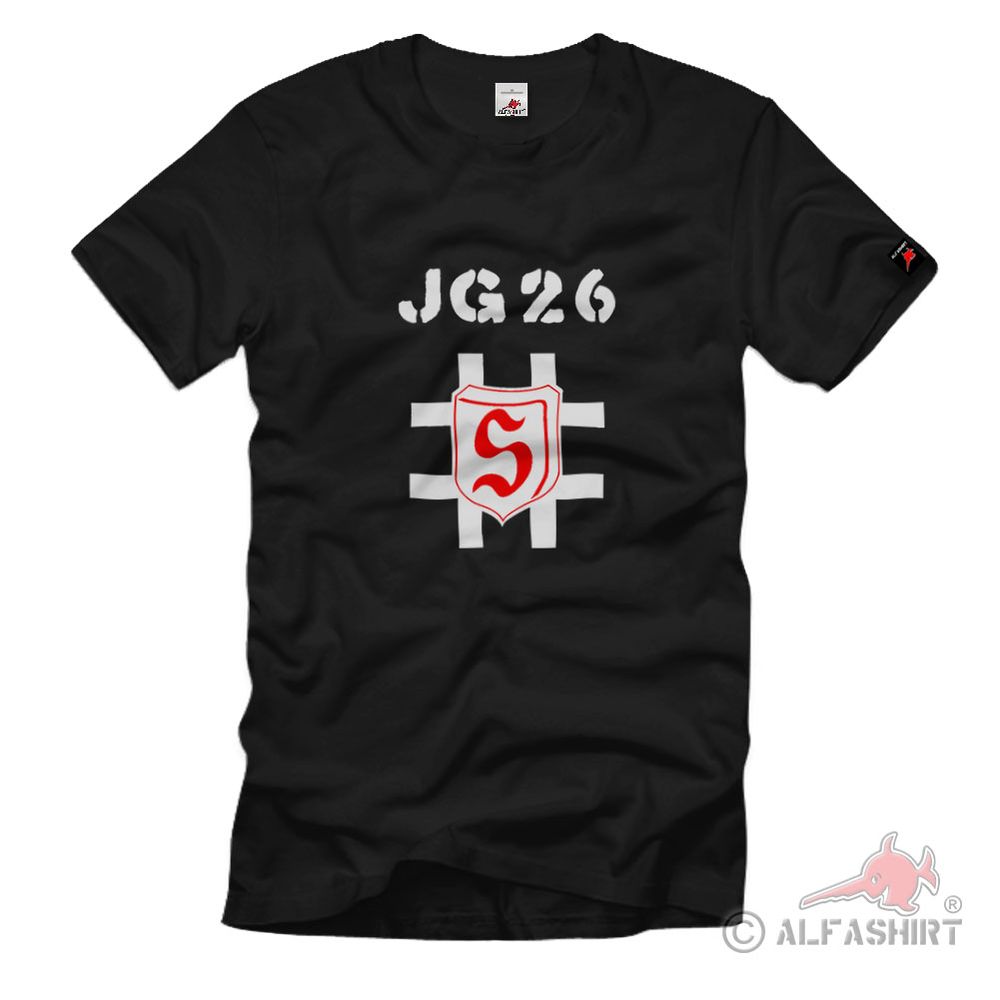 Jagdgeschwader military Luftwaffe WH unit coat of arms Jg26 Jg 26- T Shirt # 2063