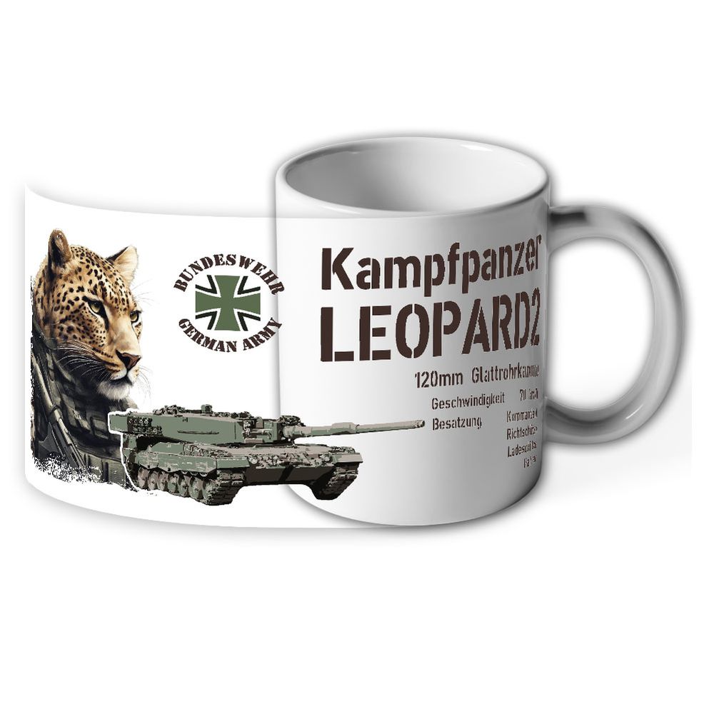 Cup Drinking Cup Leopard 2 Leo Weapons Technology Tank Armor Troop BW #25589
