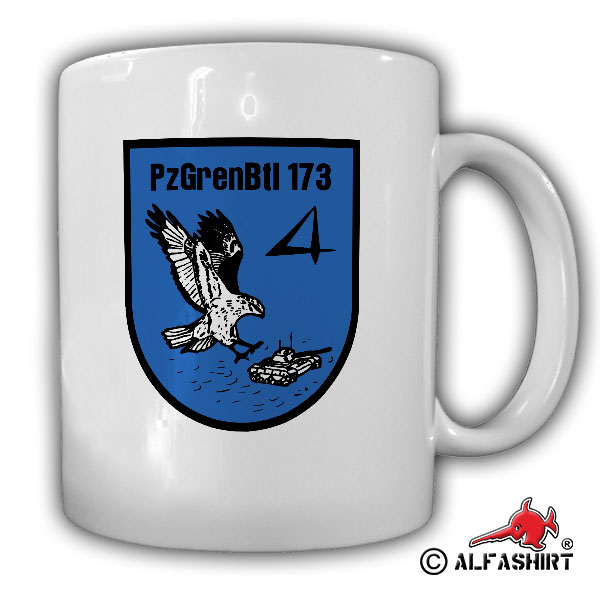 Mug 4 PzGrenBtl 173 Company Coat of Arms Badge BW Panzergrenadier Btl # 17500