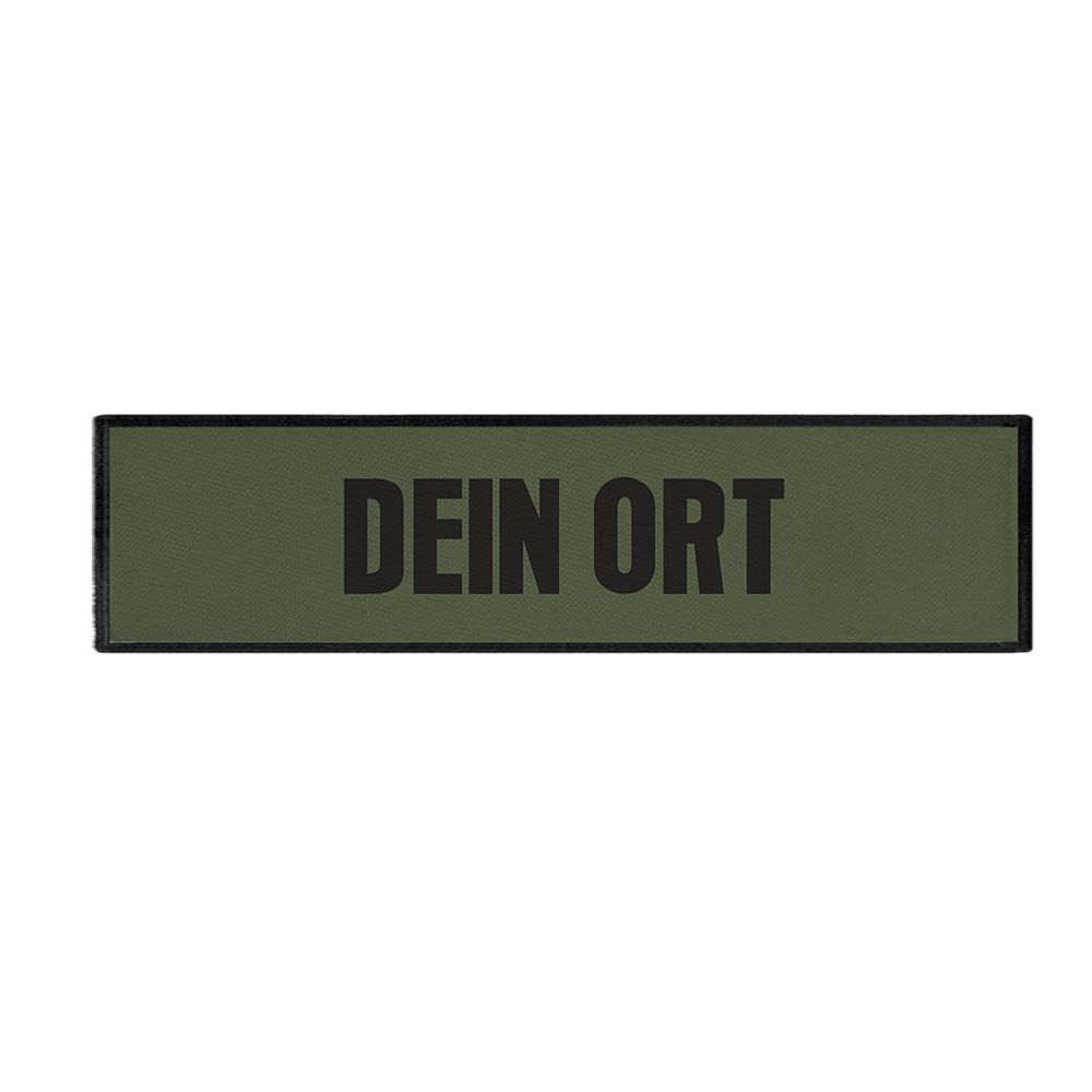 Personalized back patch 28x7cm olive black uniform #46269