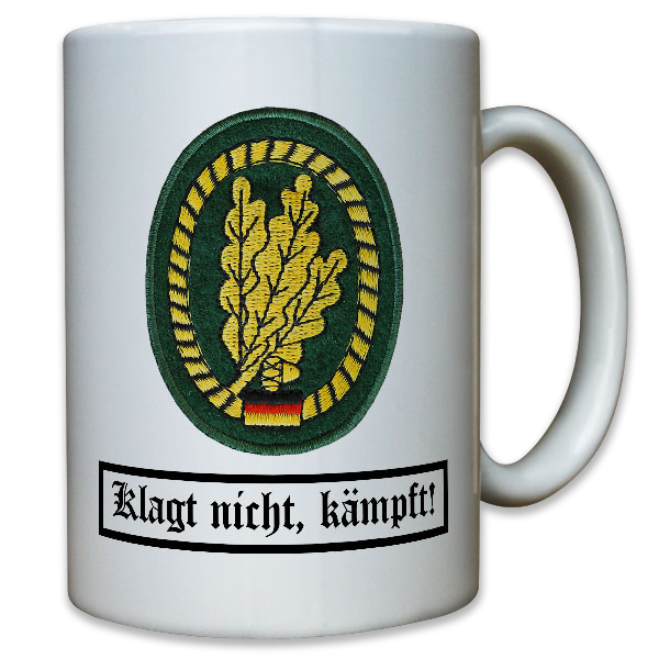 Barettabzeichen Jäger Stoffabzeichen Truppe Infantrie Aufnäher BW - Tasse #10957