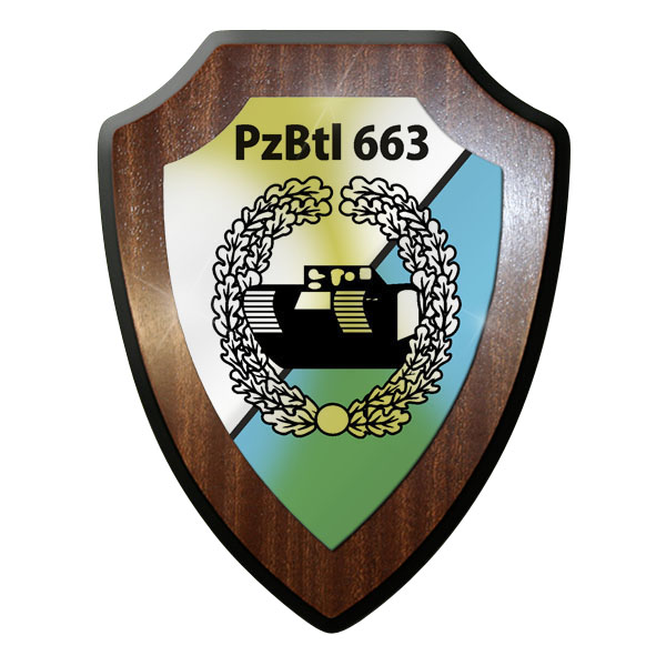 Wappenschild PzBtl 663 Panzerbataillon Panzer Bataillon Kettenfahrzeug #9339