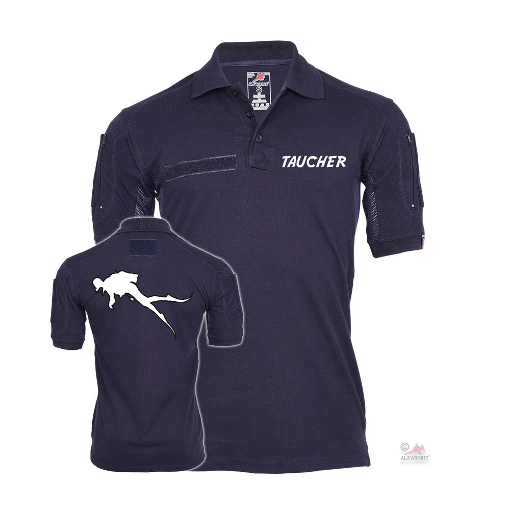 Tactical Poloshirt Taucher Polizei Sporttauchen Verein Sportverein #35345