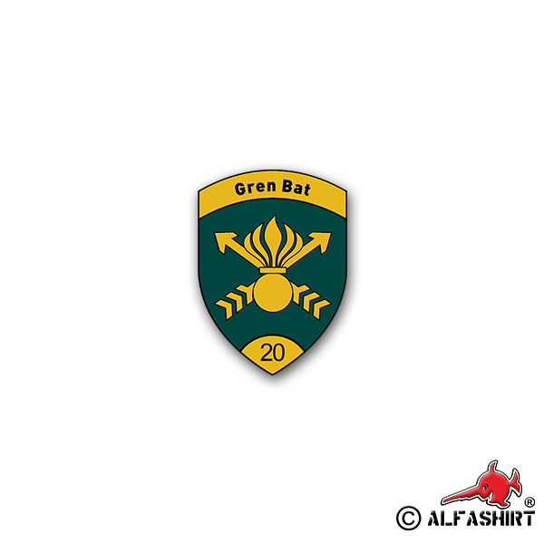 Aufkleber/Sticker Gren Bat 20 KSK Grenadierbataillon 20 Milizverband 5x7cm#A2277