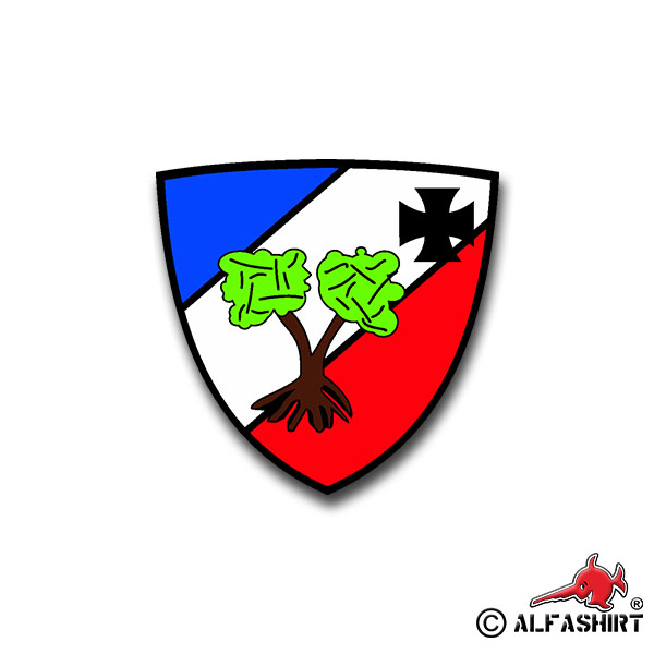 Aufkleber/Sticker PzBtl 181 Panzer Bataillon Heeresstruktur 1981 7x7cm A1399