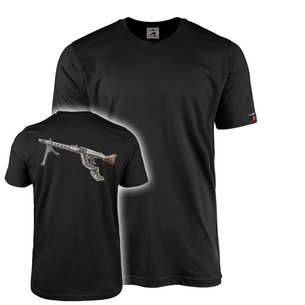 T-Shirt Machine Gun MG 42 WH WWII Military Weapons Technology #47181