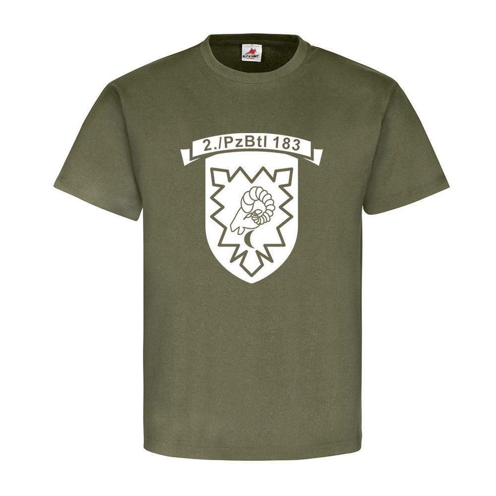 2 PzBtl 183 Panzerbataillon Bundeswehr Kompanie Wappen Zeichen T Shirt #13651