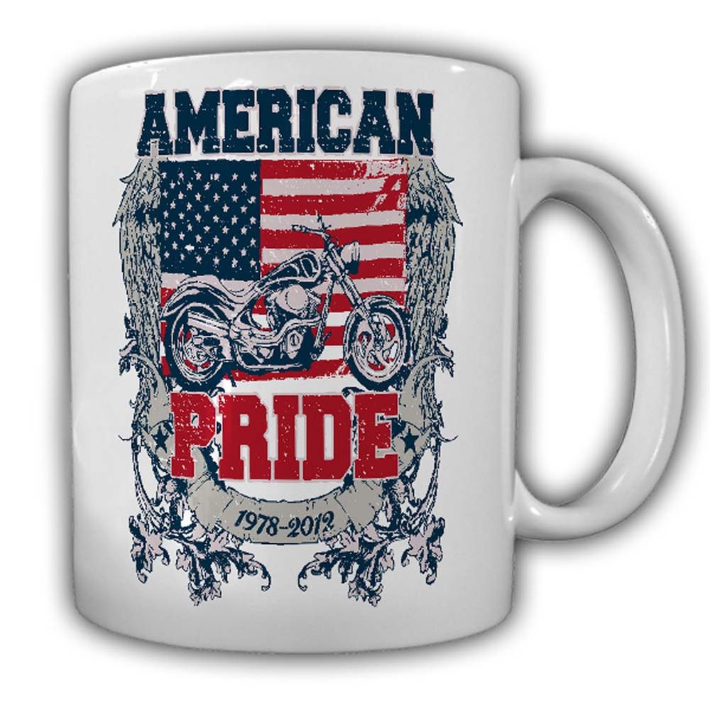 American Pride Tasse Biker Rocker Motorradbekleidung Chopper USA Freiheit #25120