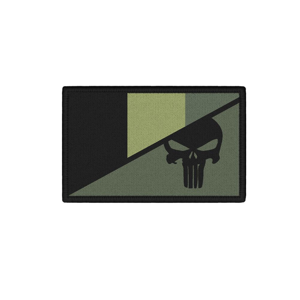 Belgium skull olive Brussels Belgian Armed Forces Army Badge Patch # 27660