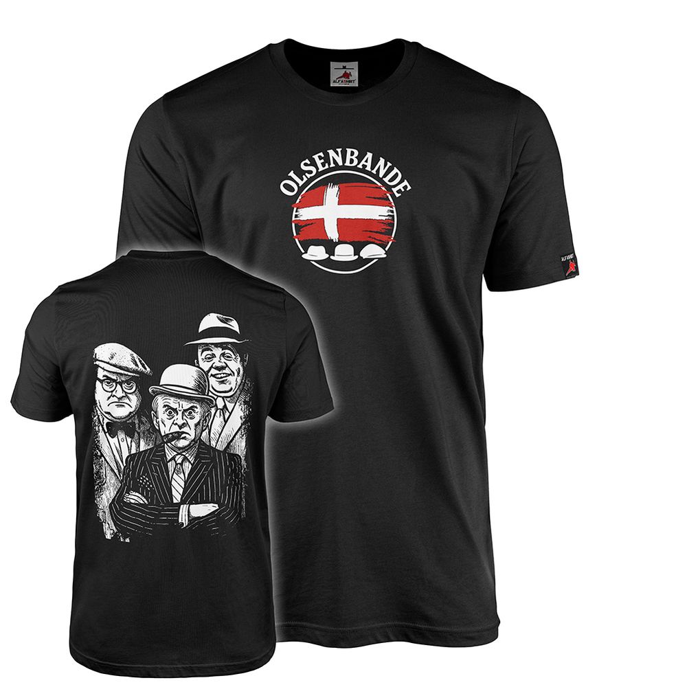 T-Shirt Olsenbande OlsenGang Daenemark Flagge Grunge Retro Film Kultfan  #46932