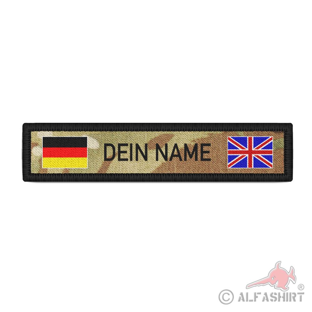Namenspatch Tropentarn Tarnmuster Tarnfarben British England Deutschland #43739