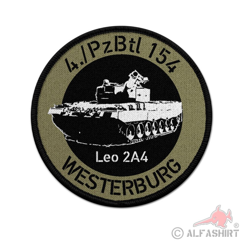 Patch 4 PzBtl 154 Leopard 2A4 Panzer Westerburg Aufnäher Panzerbataillon  #39332