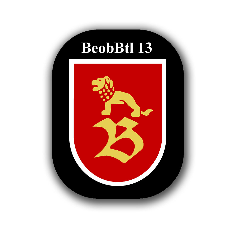 BeobBtl Beobachtungsbataillon 13 Bundeswehr Verbandsabzeichen 10x7,5cm #A6393