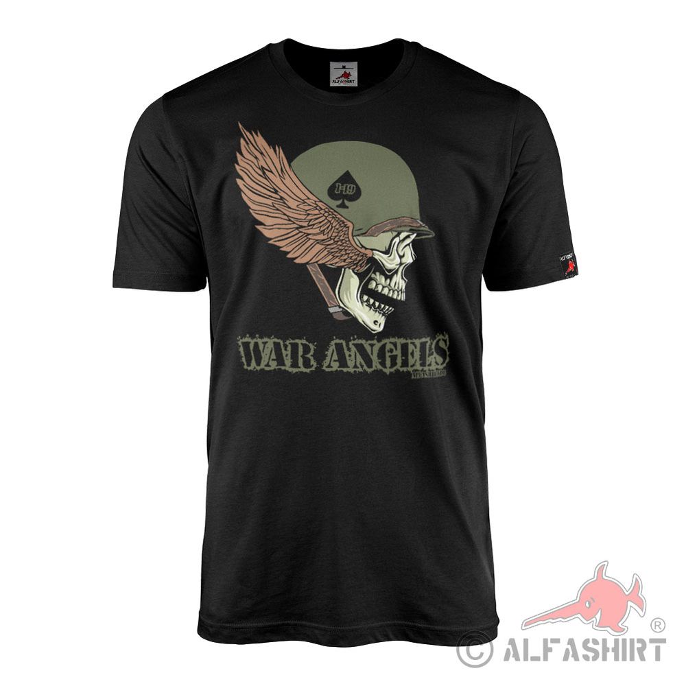 Angel of War Stahlhelm Unvergessen Militär Bundeswehr Sldaten T-Shirt#43591