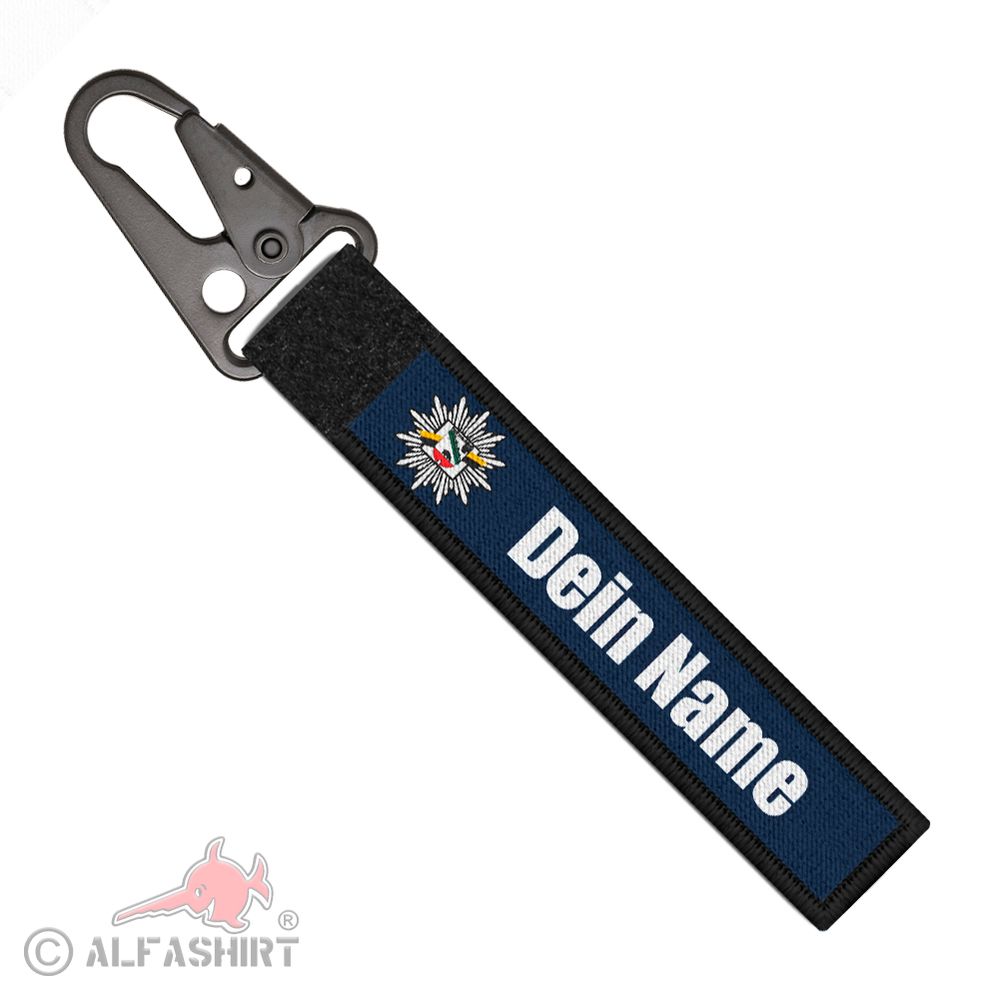 Tactical Keychain Police Saxony Anhalt Your Name Personalized #44380