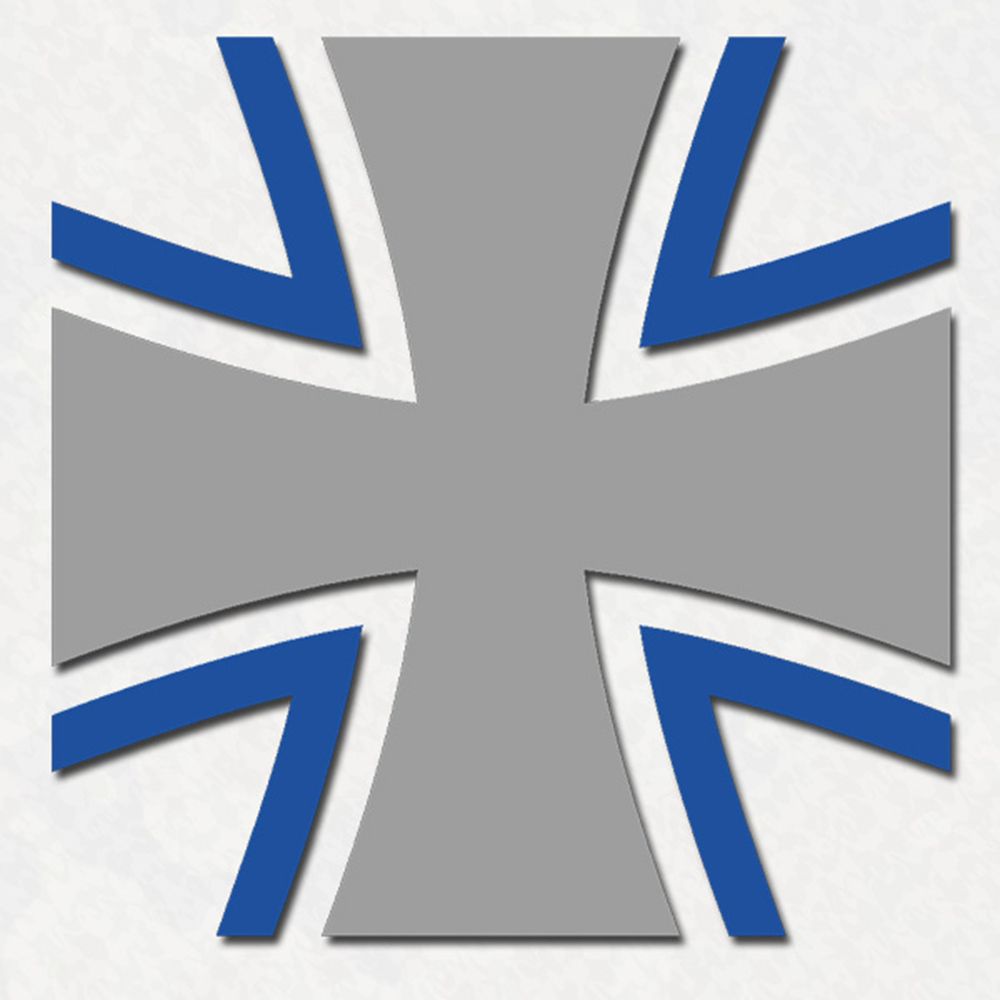 Sticker German Army Cross Army Naval Air Force 10x10cm # A065