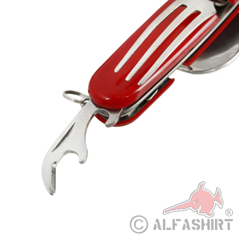 Taschenmesser mit Besteck Camping Set Essen Gabel Messer Löffel Göffel #37510