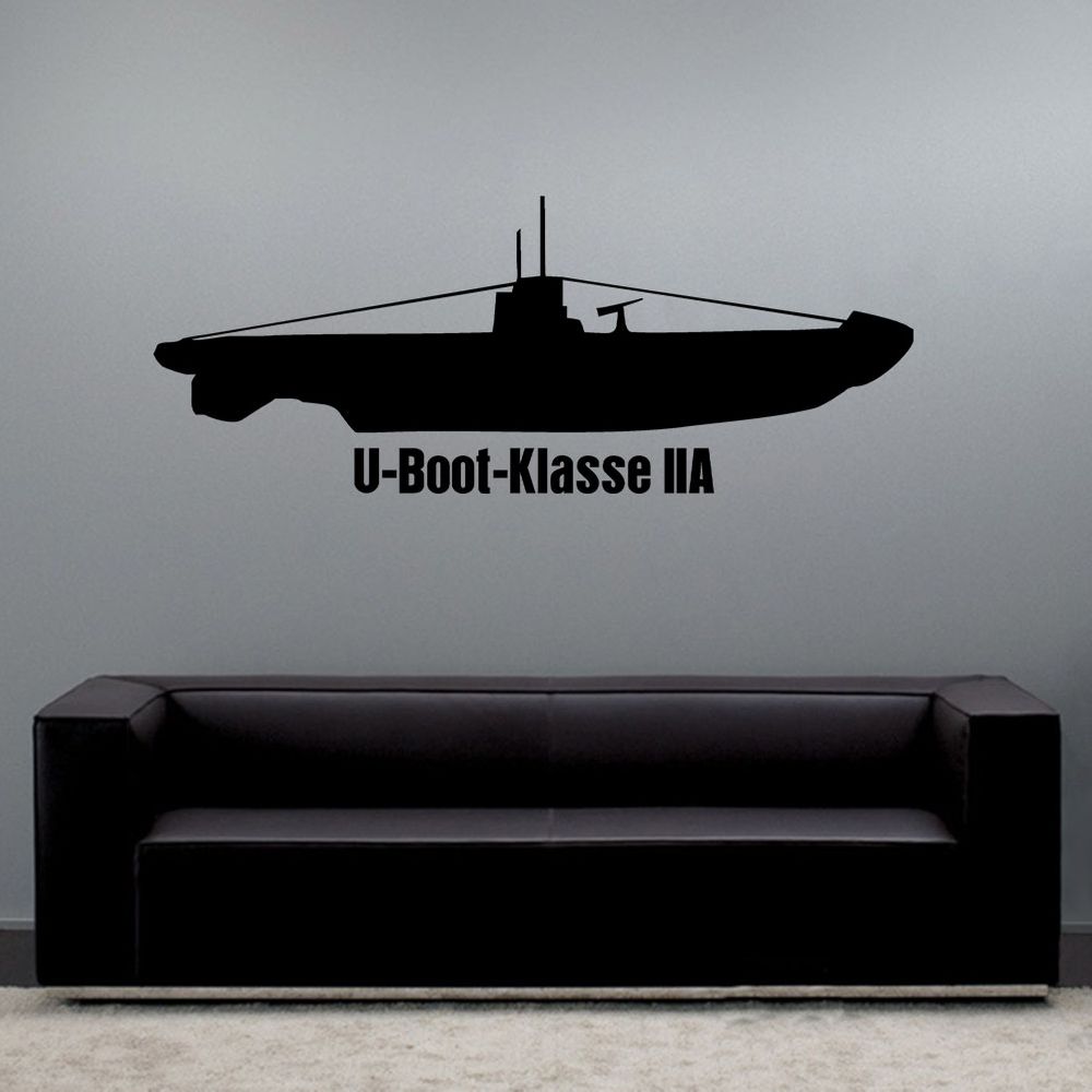 Wandtattoo U-Boot Klasse IIA Typ Einhüllen-U-Boot Kriegsmarine Nordsee #A6203