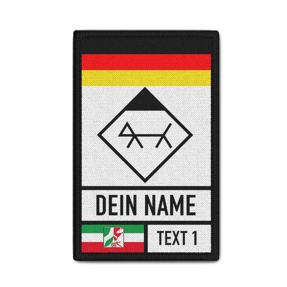 Rank Patch 9,8x6cm taktisches Zeichen Rettungshund Diensthund NRW GER DE #47062